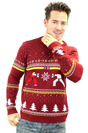 Street Fighter Ken Vs Ryu Christmas Jumper