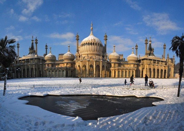 Royal Pavilion Covered In Snow