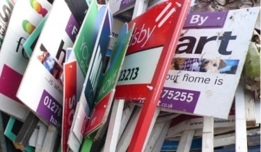 for sale signs from estate agents