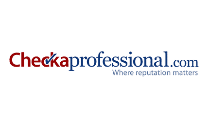 check a professional logo - white