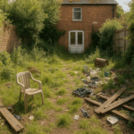 cluttered garden